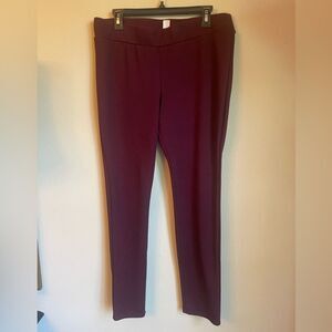 White House Black Market women’s leggings burgundy size L